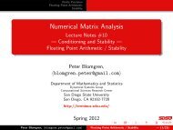 Floating Point Arithmetic / Stability - Peter Blomgren - SDSU
