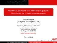 Linear Multistep Methods - Peter Blomgren - SDSU