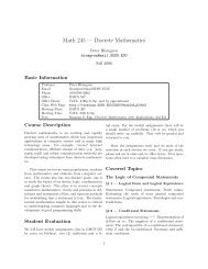 Math 245 — Discrete Mathematics - Peter Blomgren