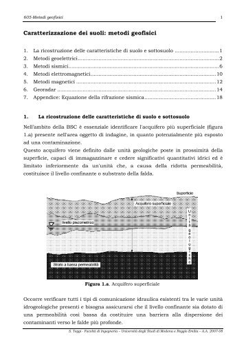 metodi geofisici - Università degli Studi di Modena e Reggio Emilia