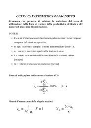 Criteri di scelta tra produzione per reparti e in linea