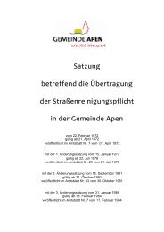 Satzung über die Übertragung der ... - Gemeinde Apen