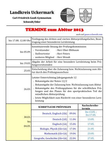 Kopfbogen allgemein - Carl-Friedrich-Gauß-Gymnasium Schwedt ...