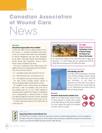 CAWC News (PDF) - Canadian Association of Wound Care
