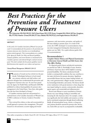 Best Practices for the Prevention and Treatment of Pressure Ulcers