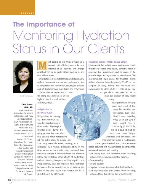 Monitoring Hydration Status in Our Clients - Canadian Association of ...