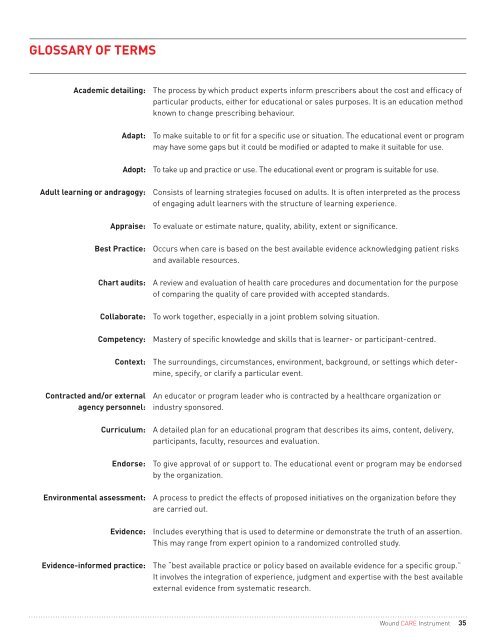 Wound Care Instrument - Canadian Association of Wound Care