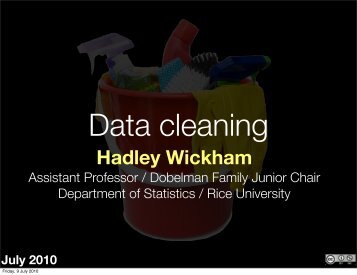 Data cleaning - Hadley Wickham