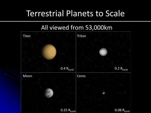 Terrestrial Planets To Sc
