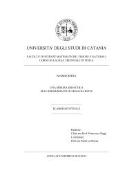 UNIVERSITA' DEGLI STUDI DI CATANIA - Dipartimento di Fisica e ...