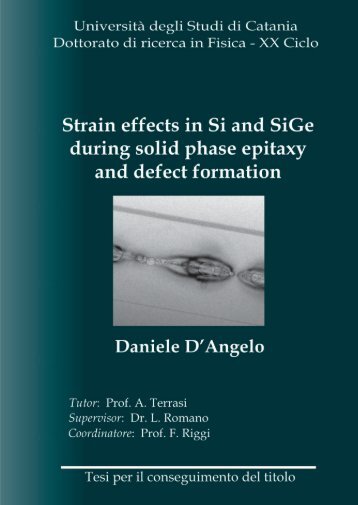 Strain effects in Si and SiGe during solid phase epitaxy ... - Matis - Cnr