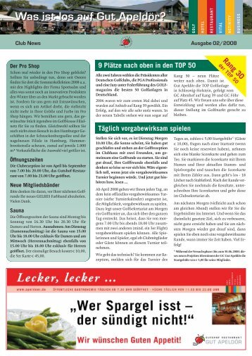 Ausgabe 02-2008 - Golf Club Gut Apeldoer