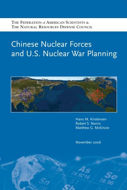 Report: Chinese Nuclear Forces and U.S. Nuclear War Planning
