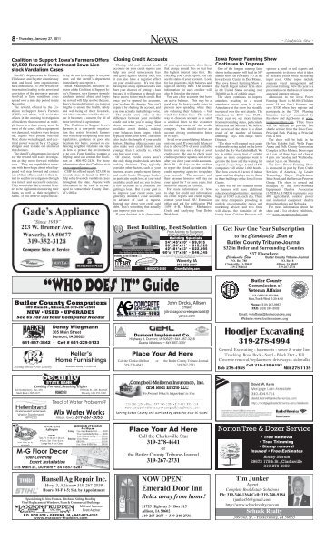 319-278-4641 - Butler County Tribune-Journal