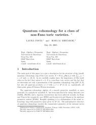 Quantum cohomology for a class of non-Fano toric varieties. ∗