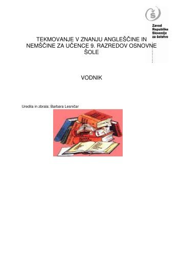 tekmovanje v znanju angleščine in nemščine za učence 9. razredov ...