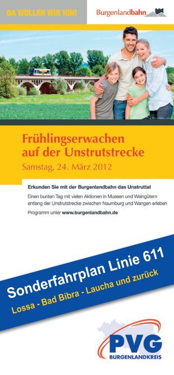 Sonderfahrplan Linie 611 - Die Unstrutbahn