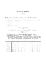 FINAL EXAM - MATH 6161 PART I: written and computational ...