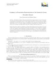 Conjugacy in Permutation Representations of the Symmetric Group ...