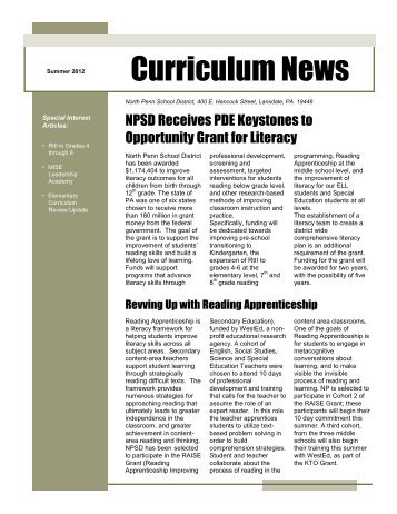 Curriculum News 2012.pdf - Up one level - North Penn School District