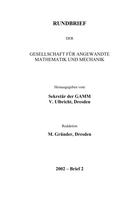 GAMM Rundbrief 2002/Heft 2