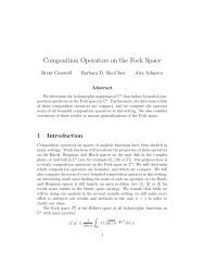 Composition Operators on the Fock Space - Mathematics - San ...