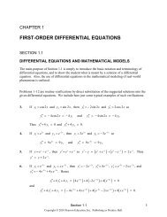 solutions to problems in chapter one - Mathematics