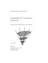 Computing the Continuous Discretely - Mathematics - San Francisco ...
