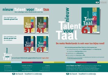nieuw Talent voor Taal tso - Uitgeverij De Boeck