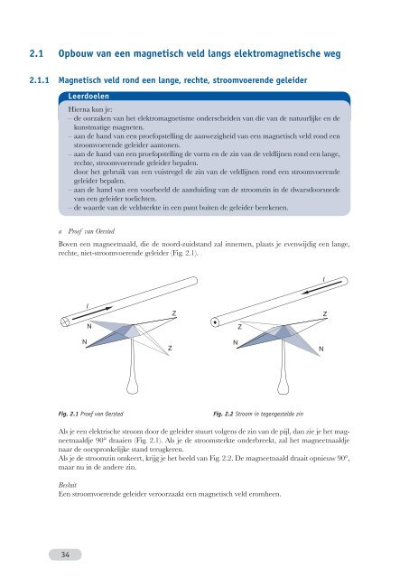 Elektromagnetisme: elektrische stroomsterkte als oorzaak van het ...