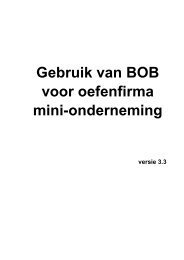 Gebruik van BOB voor oefenfirma mini-onderneming