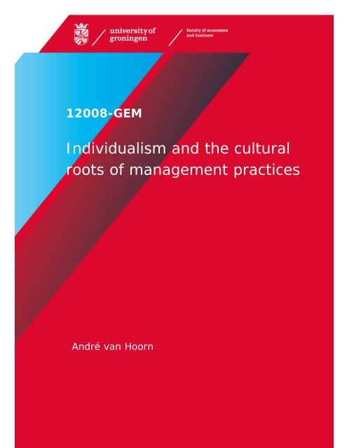 Individualism and the cultural roots of management practices