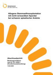 Allogene Stammzelltransplantation mit nicht-verwandtem Spender bei