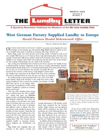Volume 6, Number 1-March 2009 - We Love Lundby Club
