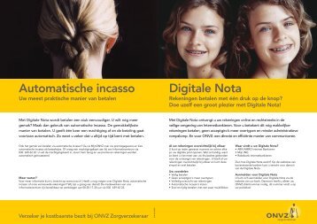 Digitale Nota Automatische incasso - Onvz