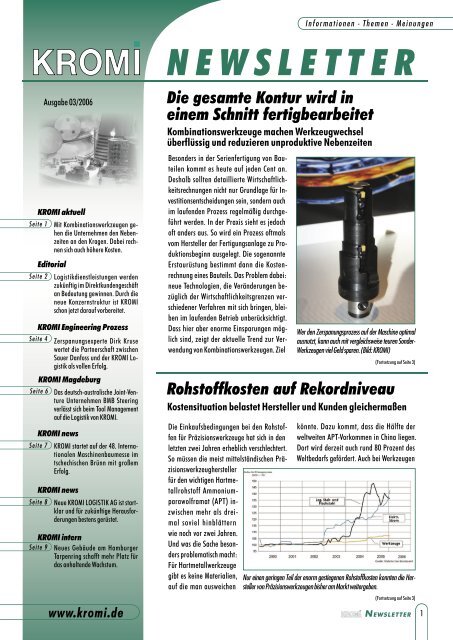 KROMI newsletter - Kromi Logistik AG