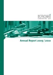 Annual Report 2009 / 2010 - Kromi Logistik AG