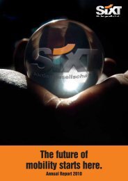 The future of mobility starts here. - Sixt AG