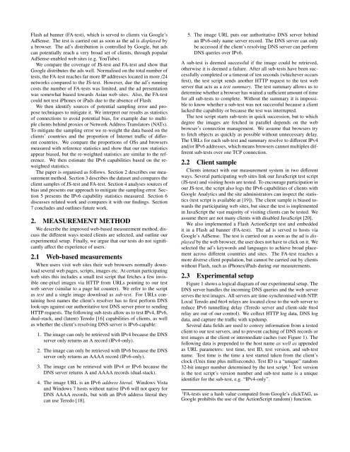 Mitigating Sampling Error when Measuring Internet Client IPv6 ...