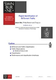 Rapid Identification of BitTorrent Traffic - CAIA - Swinburne ...