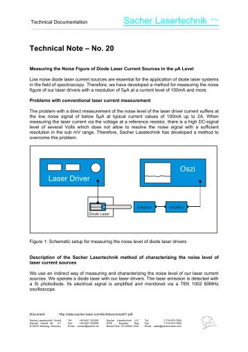 Technical Note – No. 20 - Sacher Lasertechnik Group