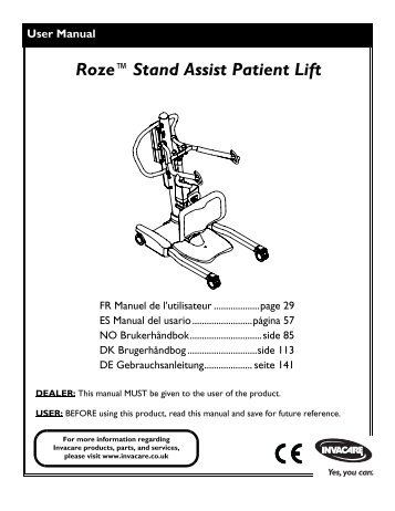Roze™Stand Assist Patient Lift - Invacare