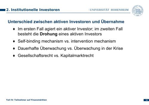 g - Lehrstuhl für Bankwirtschaft - Universität Hohenheim