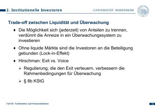 g - Lehrstuhl für Bankwirtschaft - Universität Hohenheim