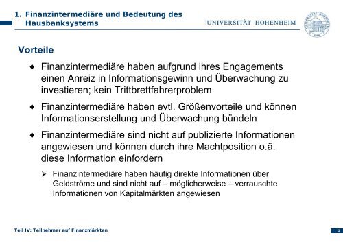 g - Lehrstuhl für Bankwirtschaft - Universität Hohenheim