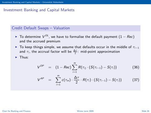 Basics of Credit Risk - Universität Hohenheim