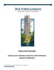 Grades 3-5 - Bok Tower Gardens