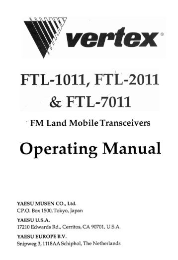 'Operating Manual