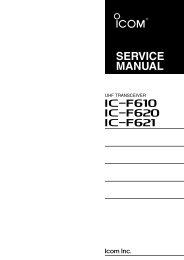 IC-F610/F620/F621 Service manual