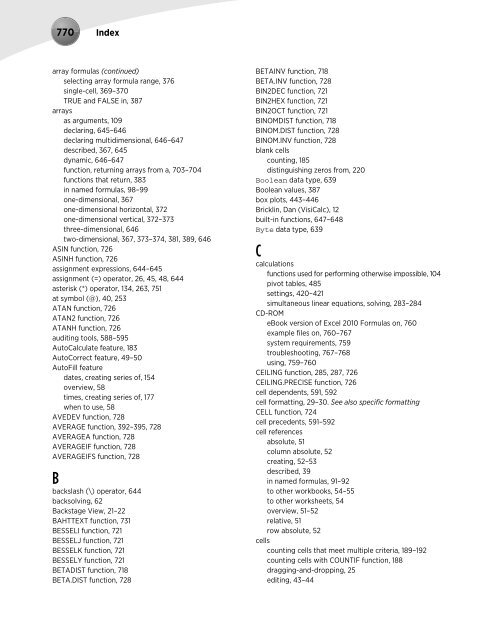 Excel's Formula - sisman